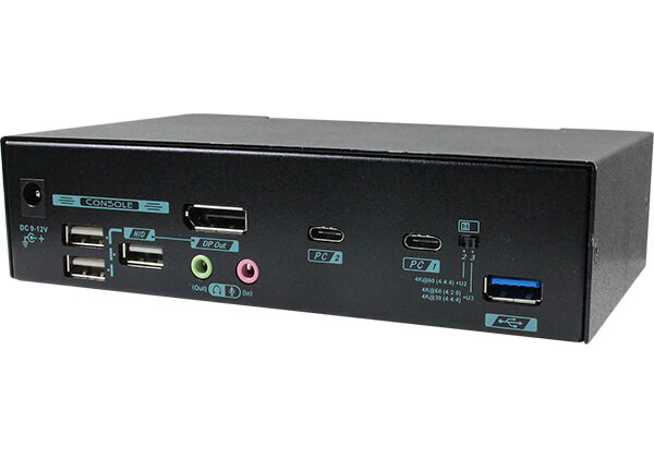 2 Ports True 4K USB-C KVM Switch with DisplayPort output