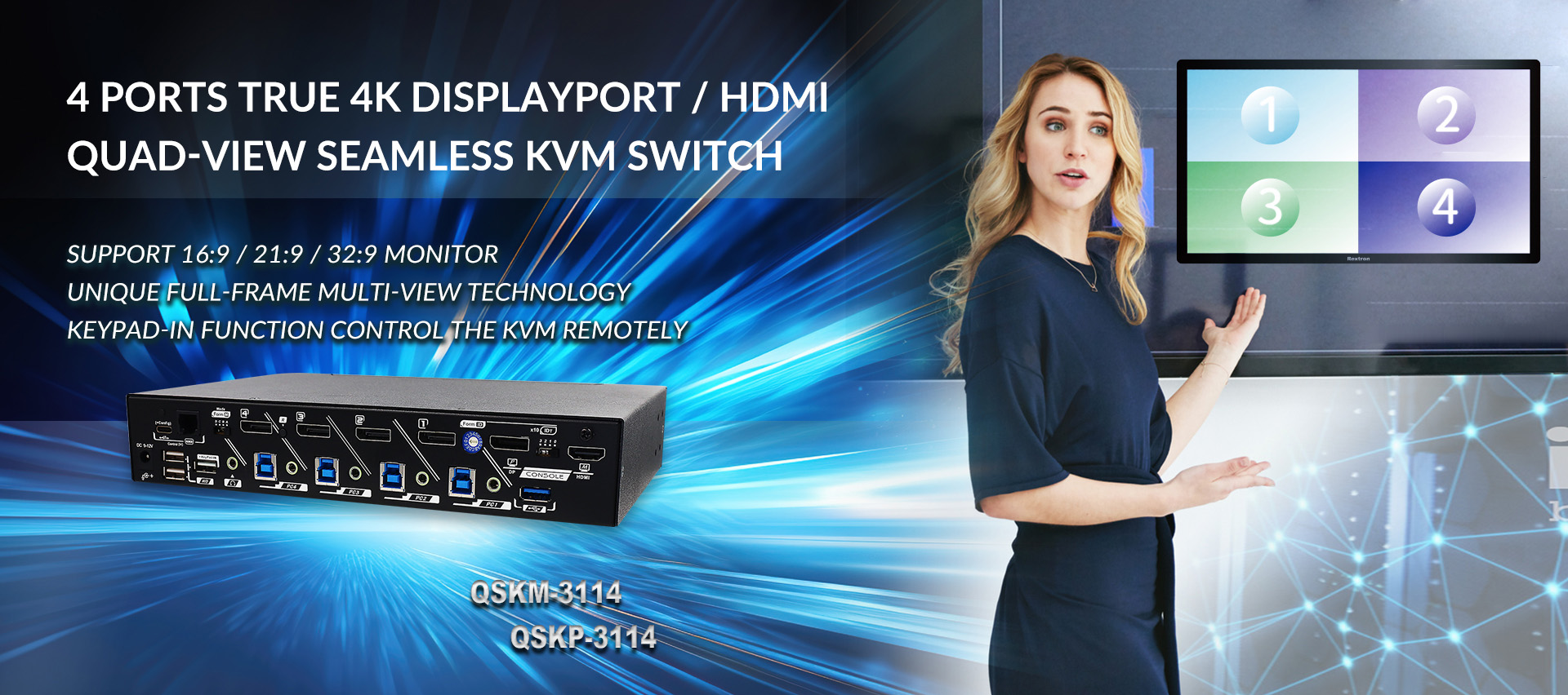 Quad View KVM Switch